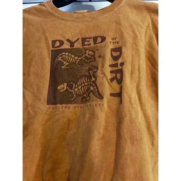 Dyed In The Dirt Dinosaur Montana Dirt Shirt Kids Large New - Picture 1 of 10